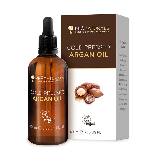Aceite de argán natural para la piel y el cabello pranaturales.
